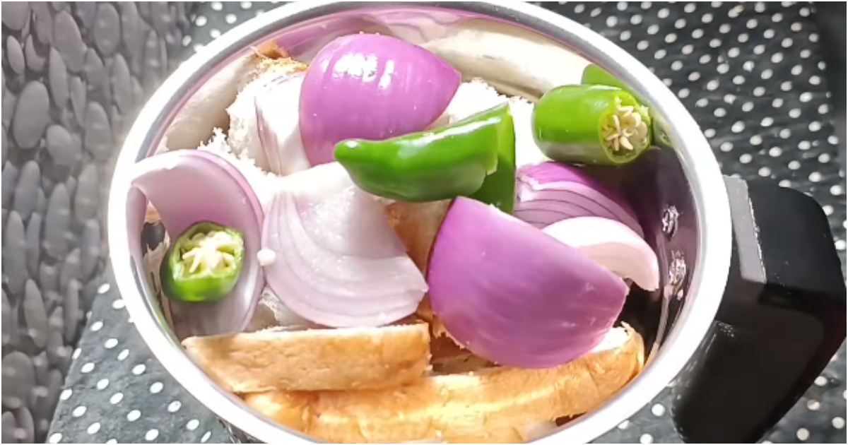 Special Bread onion Snack Recipe