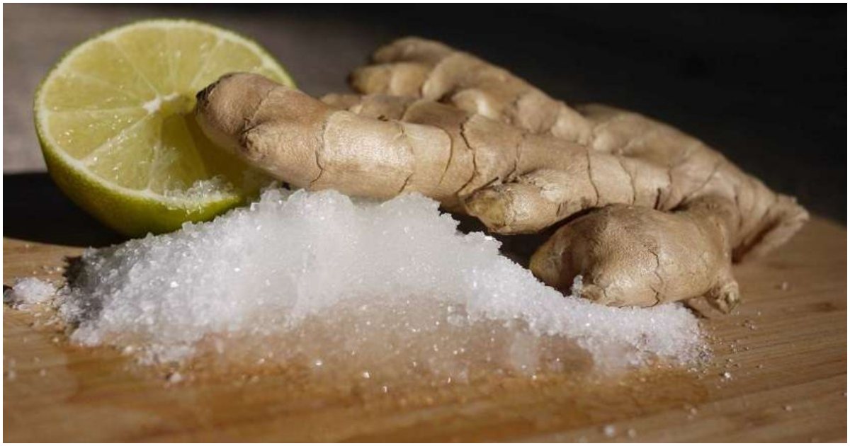 Ginger and Salt at night health benefits