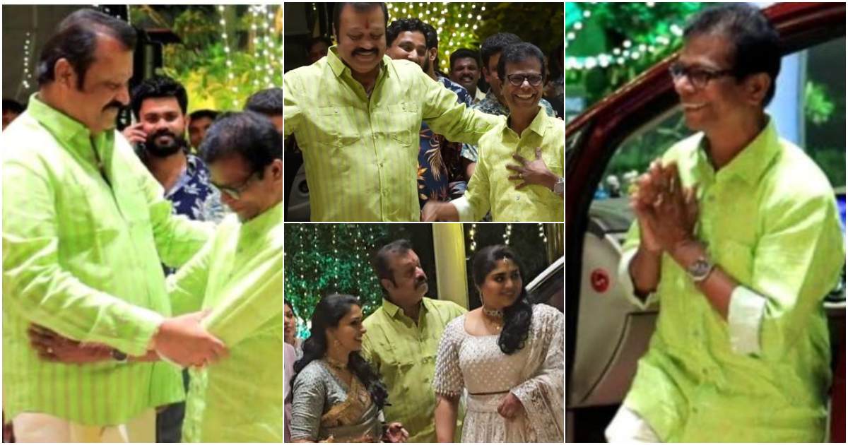Indrans at suresh gopi's daughter marriage
