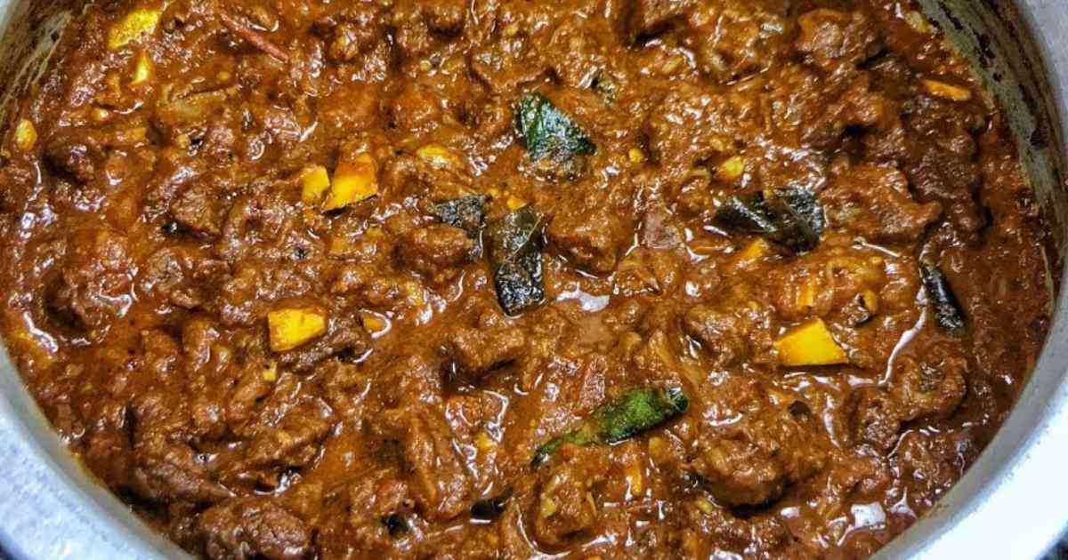 Kerala Nadan Varutharacha Beef Curry Recipe