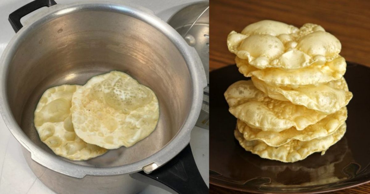 Pappadam making using Cooker