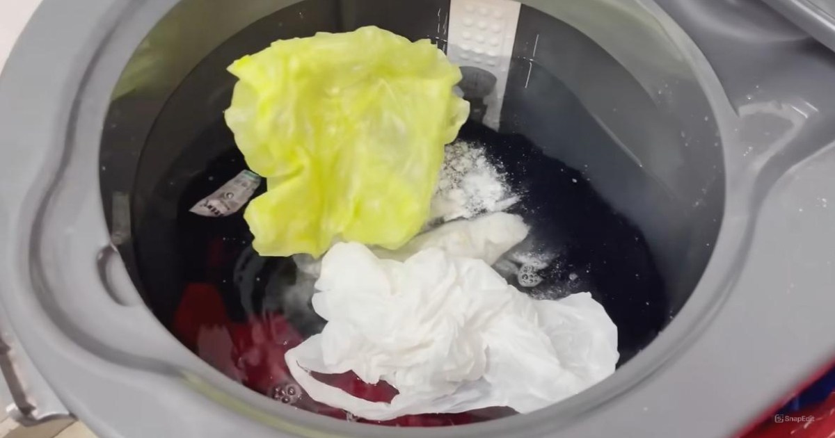 Washing Machine tip using plastic cover