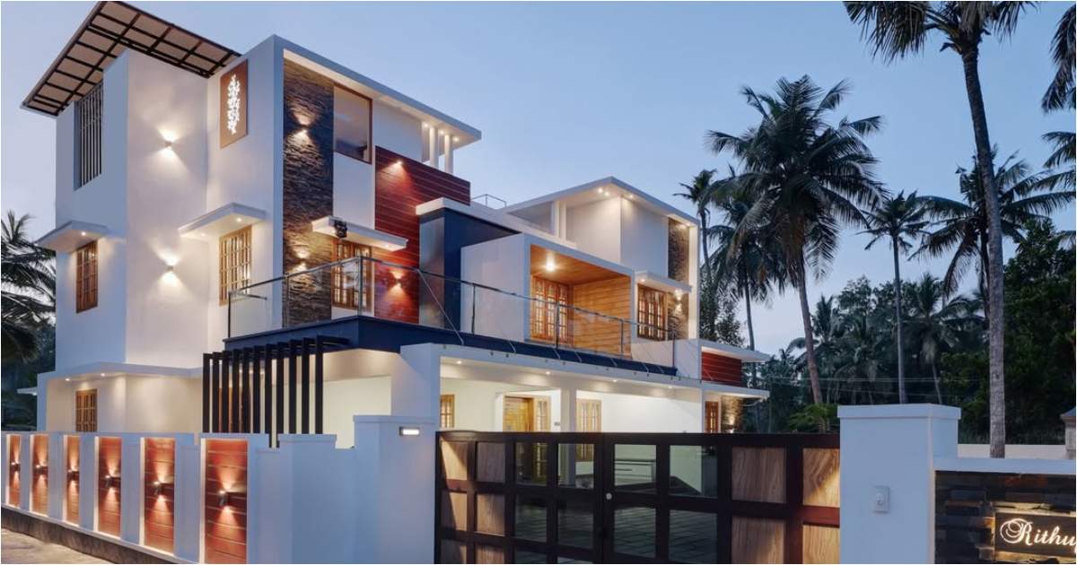 Stylish 4 BHK Modern house design