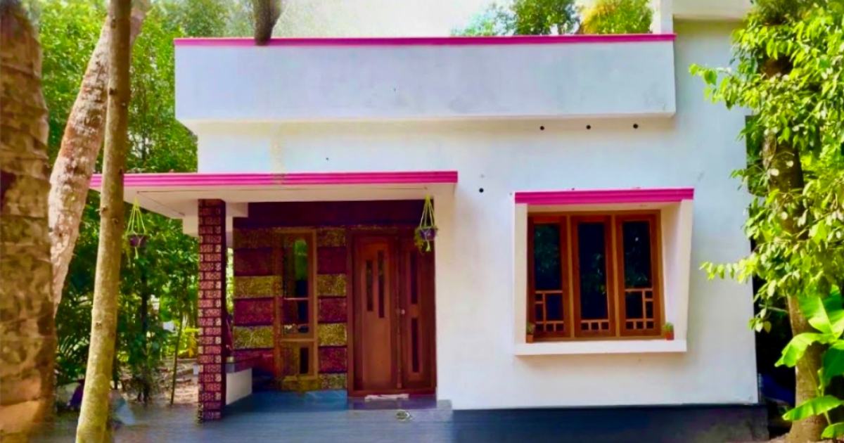 LOW BUDGET 2 BHK FRONT ELEVATION