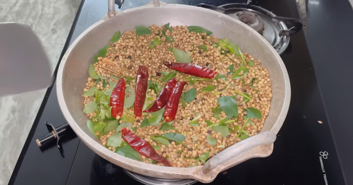 Coriander Powder making