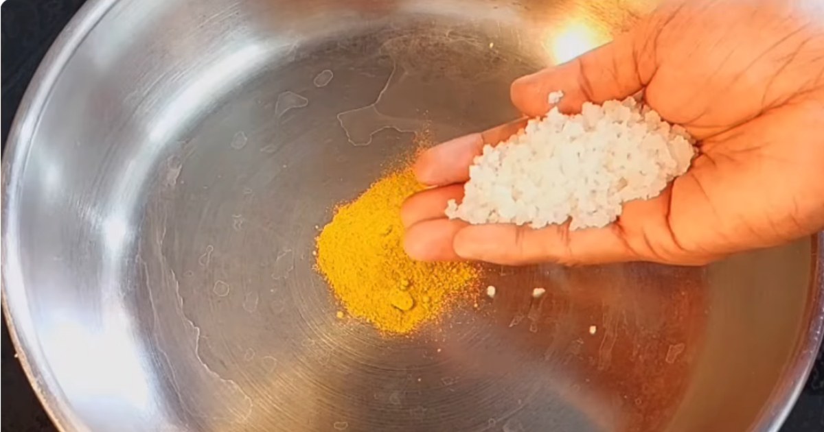 Salt and turmeric powder tips