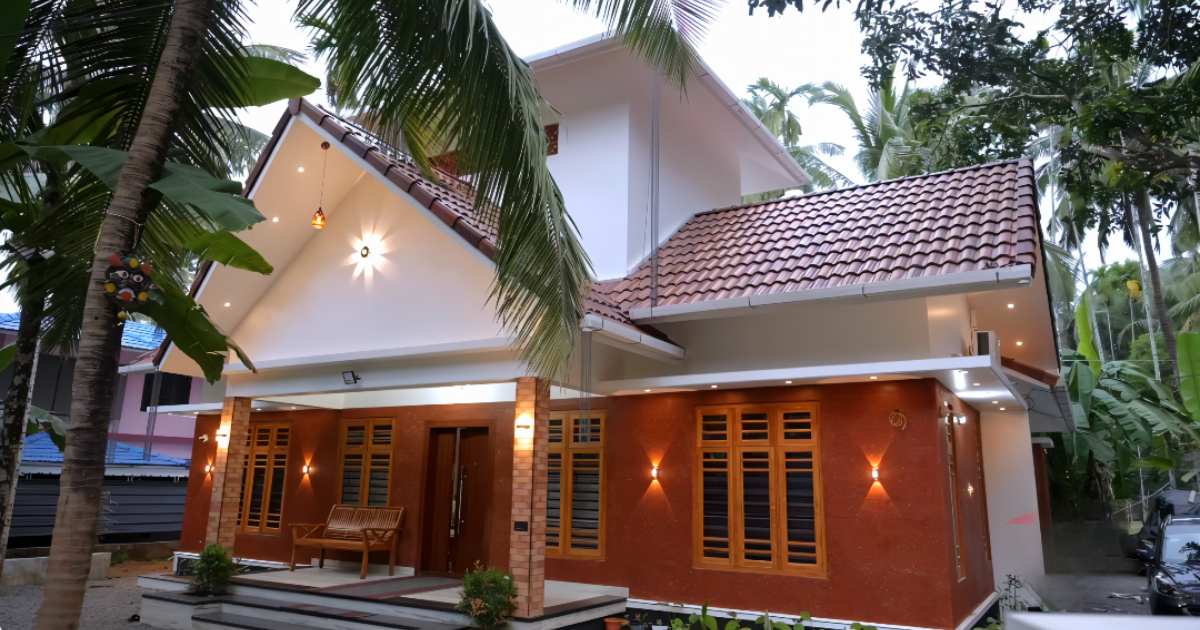 1861 sqft A type roof Home design