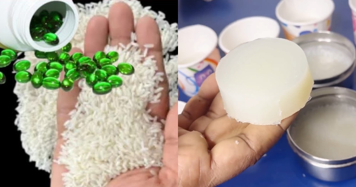 Homemade Raw rice soap