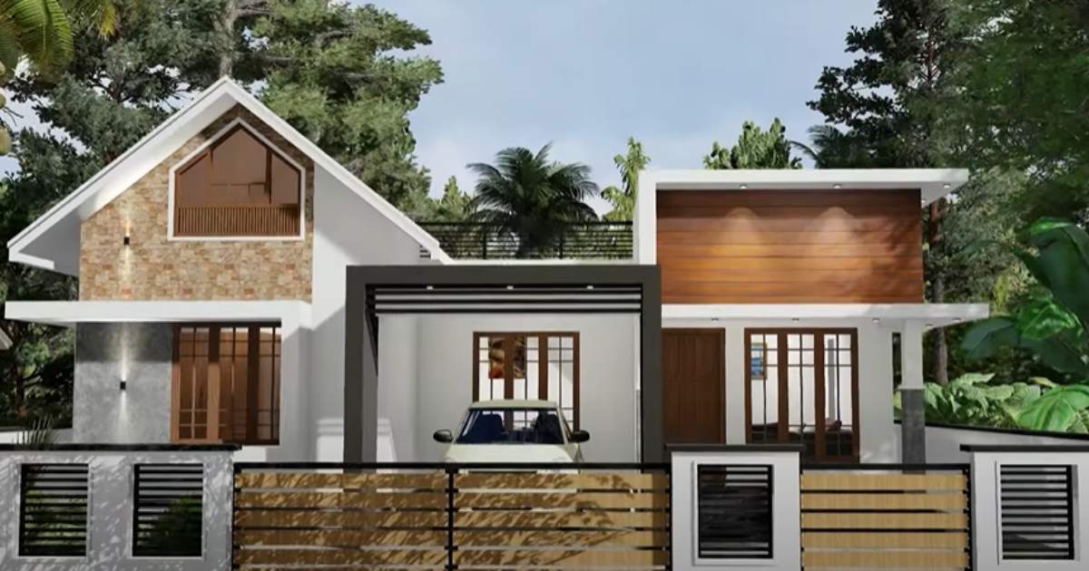 1000 sq.ft Simple modern home plan