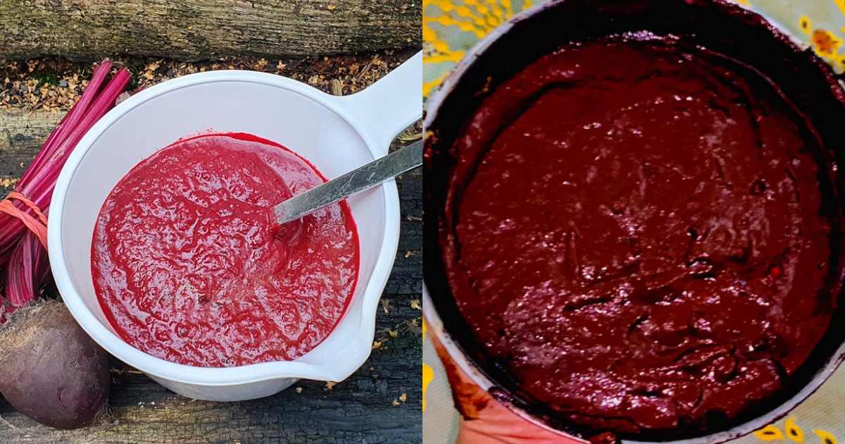 Natural beetroot hair colour