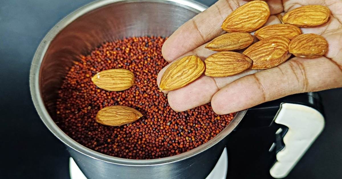 Badam Ragi drink recipe