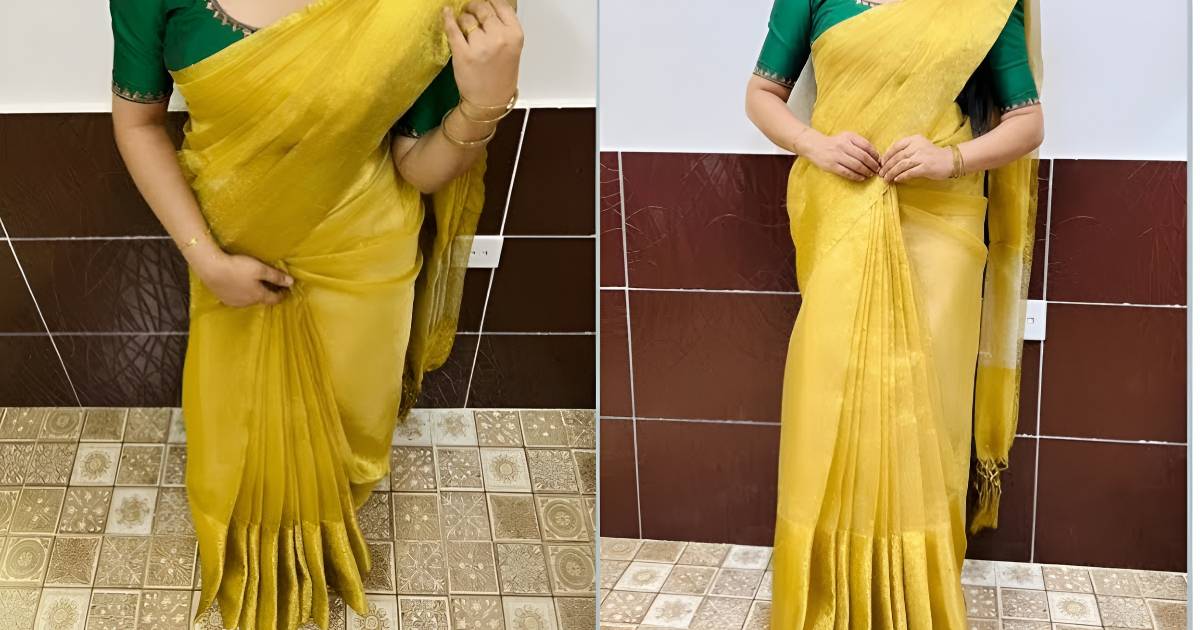 Tissue Saree Draping