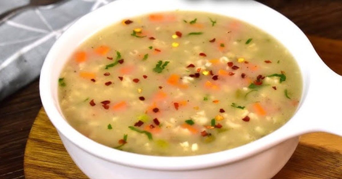 Healthy oats soup making